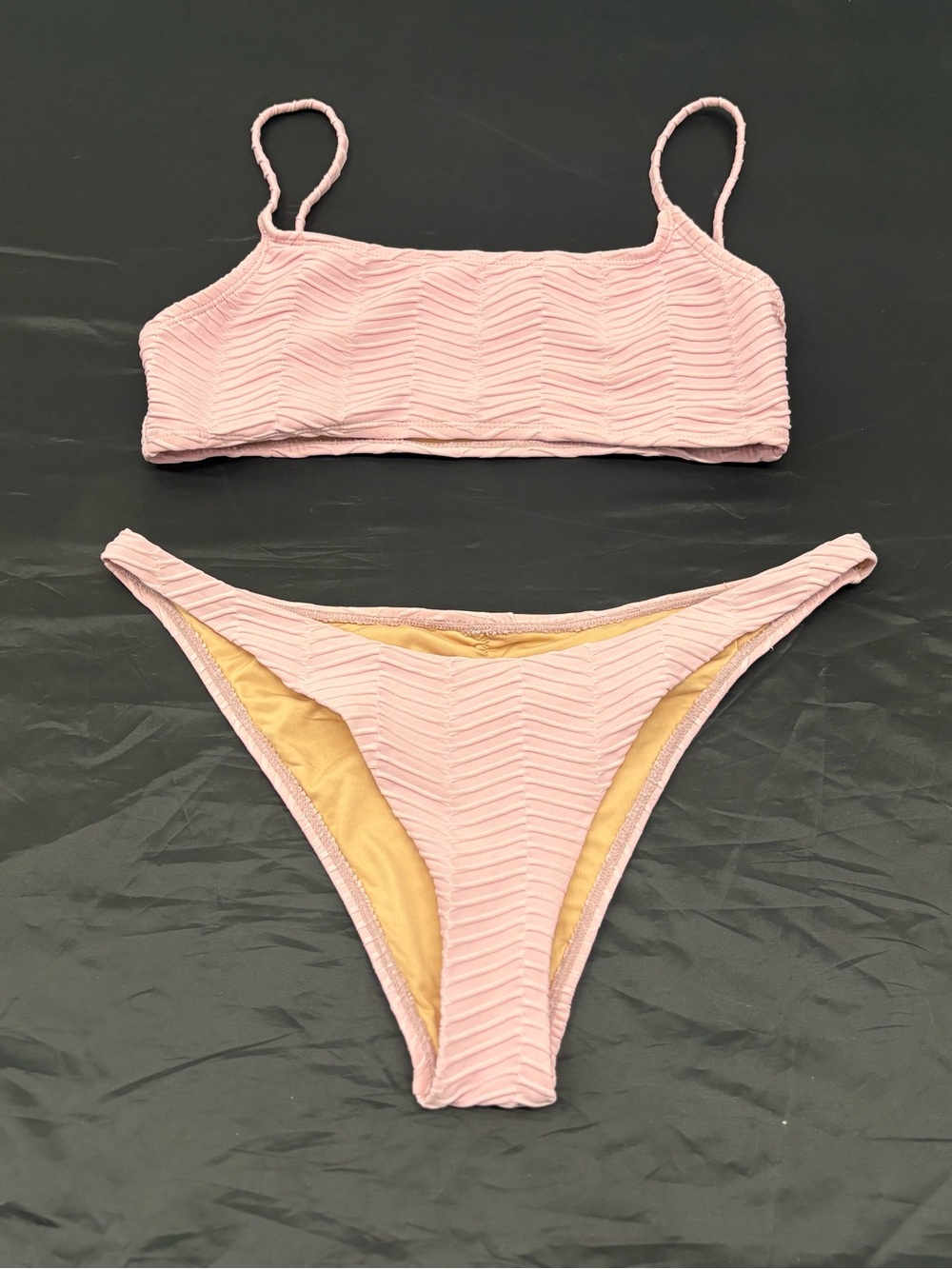 Cotton On Body Pink Cheeky Ribbed Bikini Set